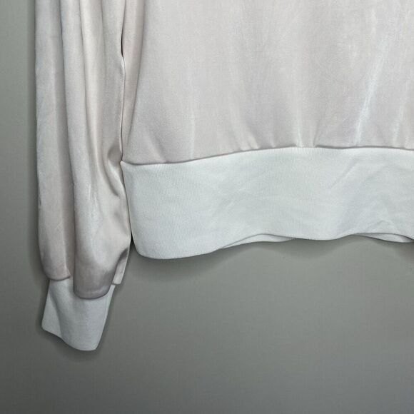 CLUB MONACO 1/2 Zip Pullover Women Large Pink Satin Viscose - Picture 6 of 9